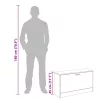 Magasfényű fehér cipőpad 80 x 24 x 45 cm rétegelt fa