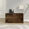 Füstös tölgy színű szerelt fa cipőtároló pad 80 x 24 x 45 cm