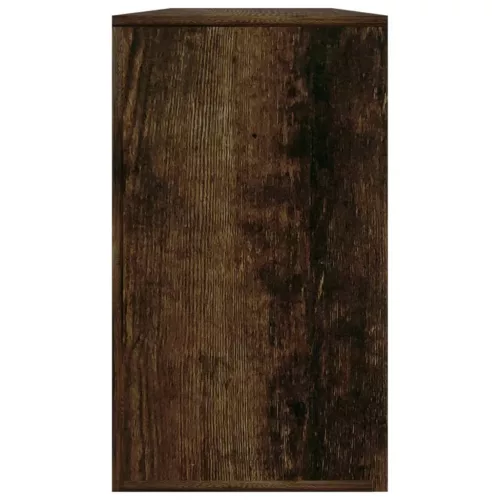 Füstös tölgy színű szerelt fa cipőtároló pad 80 x 24 x 45 cm