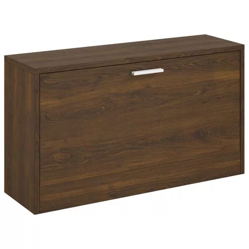 Barna tölgyszínű szerelt fa cipőtároló pad 80 x 24 x 45 cm
