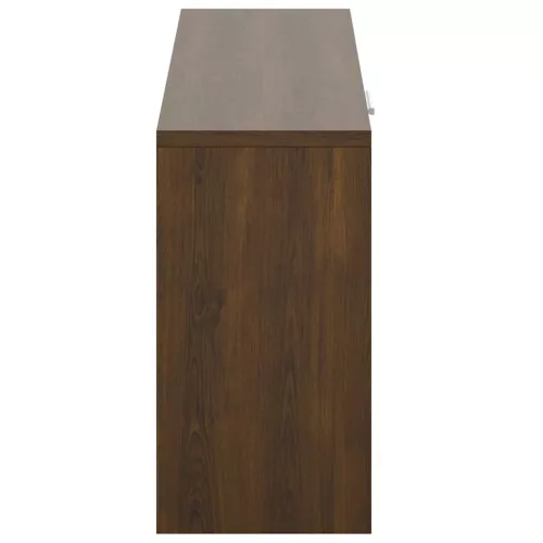 Barna tölgyszínű szerelt fa cipőtároló pad 80 x 24 x 45 cm