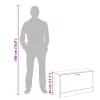 Barna tölgyszínű szerelt fa cipőtároló pad 80 x 24 x 45 cm
