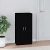 Fekete szerelt fa cipősszekrény 55 x 35 x 108 cm