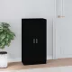 Fekete szerelt fa cipősszekrény 55 x 35 x 108 cm