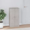 Betonszürke szerelt fa cipőszekrény 55 x 35 x 108 cm