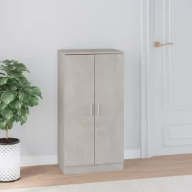 Betonszürke szerelt fa cipőszekrény 55 x 35 x 108 cm