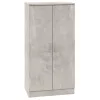Betonszürke szerelt fa cipőszekrény 55 x 35 x 108 cm