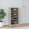 Betonszürke szerelt fa cipőszekrény 55 x 35 x 108 cm