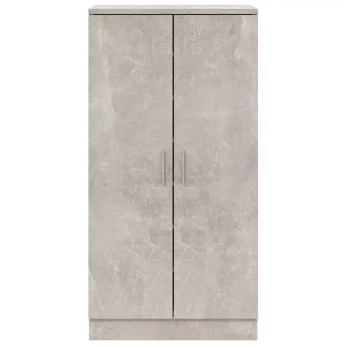 Betonszürke szerelt fa cipőszekrény 55 x 35 x 108 cm