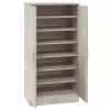 Betonszürke szerelt fa cipőszekrény 55 x 35 x 108 cm