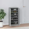 Szürke sonoma színű szerelt fa cipősszekrény 55 x 35 x 108 cm