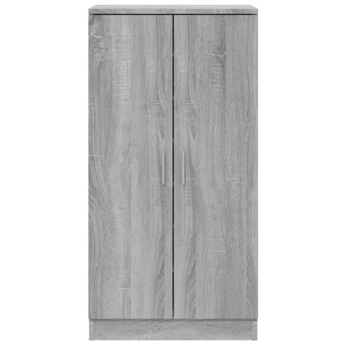 Szürke sonoma színű szerelt fa cipősszekrény 55 x 35 x 108 cm