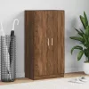 Barna tölgy színű szerelt fa cipősszekrény 55 x 35 x 108 cm