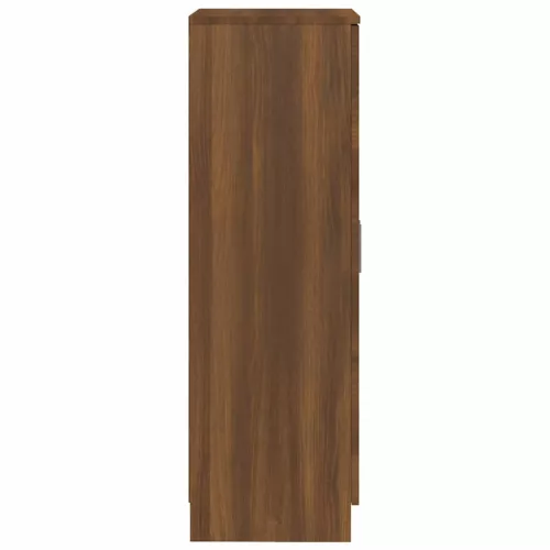 Barna tölgy színű szerelt fa cipősszekrény 55 x 35 x 108 cm