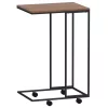 Fekete szerelt fa kisasztal kerekekkel 40 x 30 x 63,5 cm