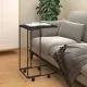 Fekete szerelt fa kisasztal kerekekkel 40 x 30 x 63,5 cm