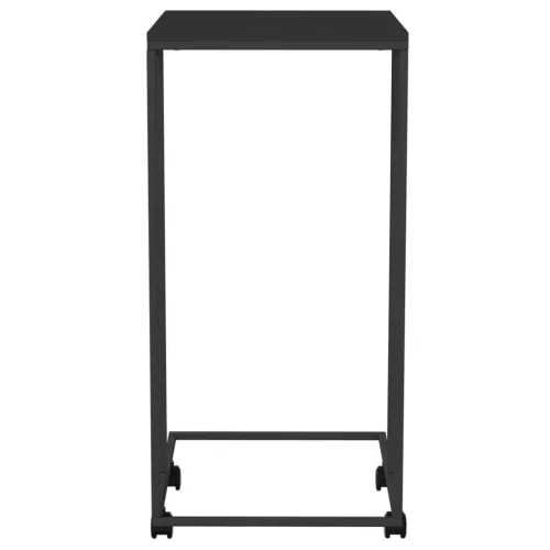Fekete szerelt fa kisasztal kerekekkel 40 x 30 x 63,5 cm