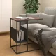 Fekete szerelt fa kisasztal 55 x 36 x 59,5 cm