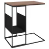 Fekete szerelt fa kisasztal 55 x 36 x 59,5 cm