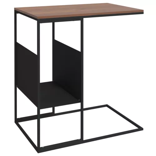 Fekete szerelt fa kisasztal 55 x 36 x 59,5 cm