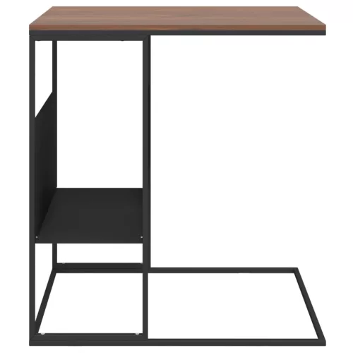 Fekete szerelt fa kisasztal 55 x 36 x 59,5 cm