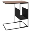 Fekete szerelt fa kisasztal 55 x 36 x 59,5 cm
