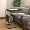 Fekete szerelt fa kisasztal 55x36x59,5 cm