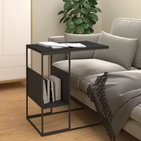 Fekete szerelt fa kisasztal 55x36x59,5 cm