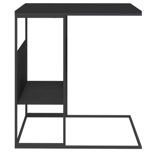 Fekete szerelt fa kisasztal 55x36x59,5 cm