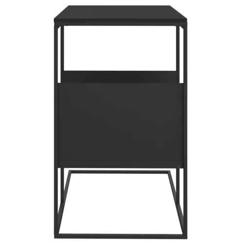 Fekete szerelt fa kisasztal 55x36x59,5 cm
