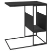 Fekete szerelt fa kisasztal 55x36x59,5 cm