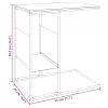 Fekete szerelt fa kisasztal 55x36x59,5 cm