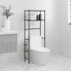 2 szintes fekete vas WC feletti tárolóállvány 53,5x28x143 cm