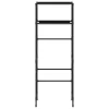 2 szintes fekete vas WC feletti tárolóállvány 53,5x28x143 cm