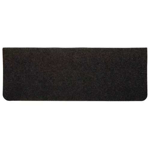 15 db fekete öntapadó lépcsőszőnyeg 65x24,5x3,5 cm