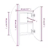 Szürke fürdőszoba-szekrény kerek tükörrel/LED-del 40x40x17,5 cm
