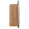 Tölgy fürdőszobai szekrény kerek tükörrel/LED-del 40x40x17,5 cm