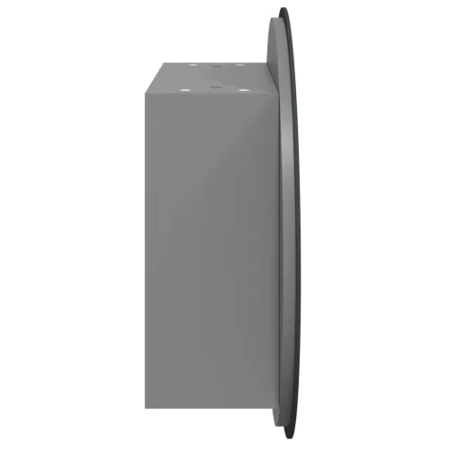 Szürke fürdőszobaszekrény kerek tükörrel/LED-del 47x47x17,5 cm
