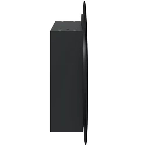 Fekete fürdőszobaszekrény kerek tükörrel/LED-del 54x54x17,5 cm