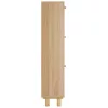 Barna szerelt fa és természetes rattan cipőszekrény 52x25x80 cm