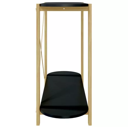 Fekete szerelt fa tálalóasztal 110 x 38 x 75 cm