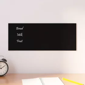  Fekete falra szerelhető edzett üveg mágnestábla 50 x 20 cm