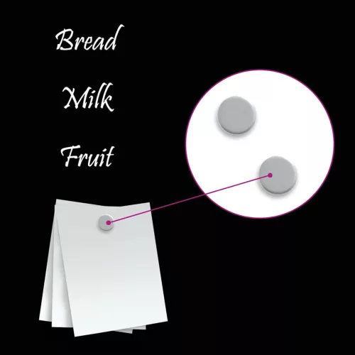 Fekete falra szerelhető edzett üveg mágnestábla 50 x 20 cm