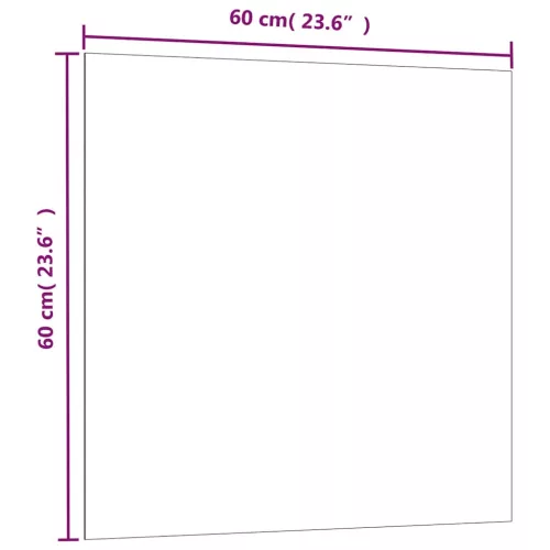 Fekete falra szerelhető edzett üveg mágnestábla 60 x 60 cm