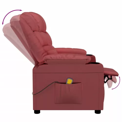 Bordó műbőr dönthető fotel