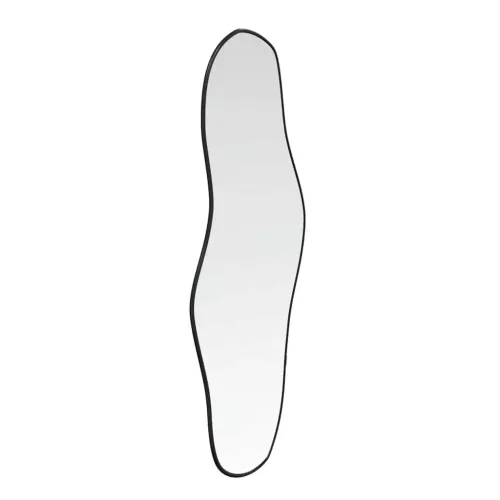 Fekete falitükör 100x45 cm