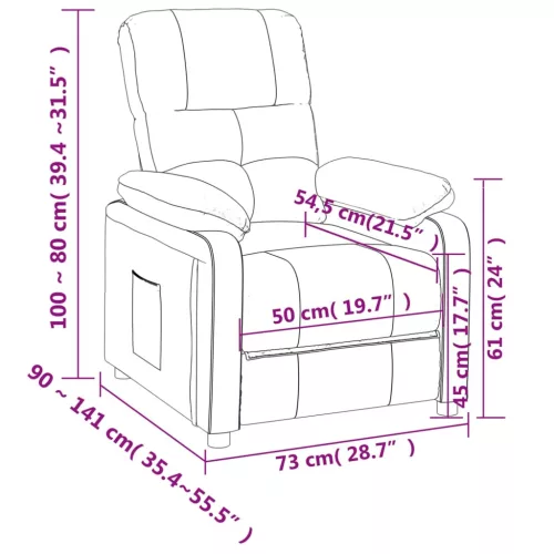 Sötétszürke szövet dönthető fotel