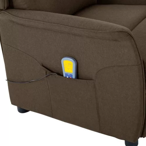 Masszázsszék Barna 67.5 x 93.5 x 101.5 cm Textil és Hab