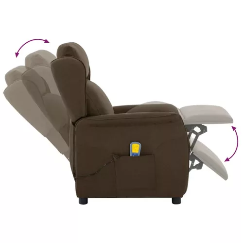 Masszázsszék Barna 67.5 x 93.5 x 101.5 cm Textil és Hab