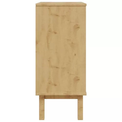 OTTA barna-szürke tömör fenyőfa éjjeliszekrény 76,5x39,5x90 cm